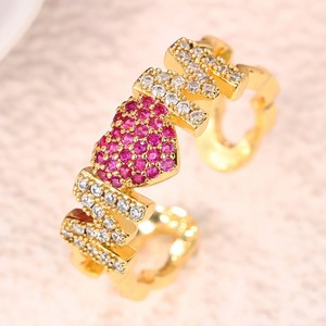 Anello Regolabile MOM a Forma di Cuore con Pavé per Donne, Elegante Regalo, Gioiello da Dito alla Moda - Product Image 6