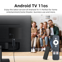 Directo de Fábrica, Dispositivo GD1 Certificado para Android 14, Reproductor de TV 4K con WiFi 2.4G/5GHz y Asistente
