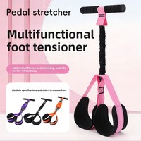 Banda de Resistencia Multifuncional con Pedales y Asas para Yoga, Ejercicios Abdominales, Cuerdas de Tracción para Adultos, Equipo de Entrenamiento para Abdomen, Cintura, Brazos, Piernas y Core