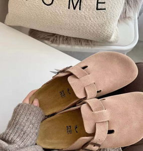 Sandalias <span class=keywords><strong>Birkenstock</strong></span> de Corcho para Hombre y Mujer, Estilo <span class=keywords><strong>Zuecos</strong></span> y Mules, con Exterior de Cuero Plano - Product Image 4