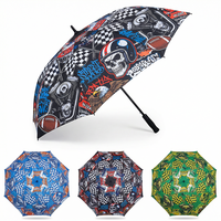 Parapluie de golf personnalisé grand format, style sport, entièrement automatique, double couche, ventilé, coupe-vent, imperméable, avec logo