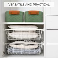 Petit panier de rangement de bureau, boîte de rangement et d'organisation pour articles divers, panier et boîte de rangement pour fournitures de garderie et jouets pour bébés