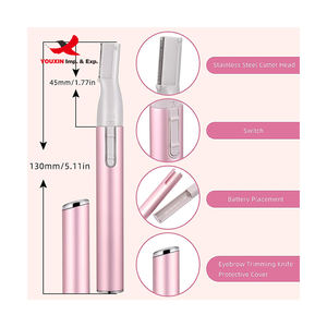 Tondeuse à sourcils rechargeable à prix réduit, tondeuse à cheveux électrique colorée 2 en 1, stylo pour homme, lame plate, rasoir épilateur - Product Image 2