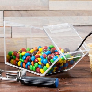 Custom Size Transparent Eco-friendly Acrylic 3mm Candy Storage Display <b>Cookie</b> <b>Box</b> Food Stand Nuts Fruit Organizer Price Tag Slot - Product Image 3