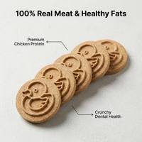 Biscuits pour chiens en gros, motif canard mignon, saveur poulet naturel, collations riches en protéines pour animaux de compagnie, friandises saines pour l'entraînement, marque privée