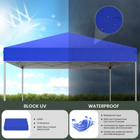 Tente Pop-Up 10x10 Instantanée et Portable avec Sac de Transport pour Fêtes, Camping, Vendeurs et Événements Extérieurs