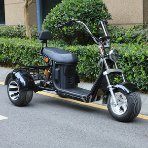 Scooter Eléctrico Citycoco de 3 Ruedas con Neumáticos Anchos, Batería de Litio de 2000w 60v12ah/20ah/40ah, Triciclo Eléctrico para Adultos/Motocicleta/Bicicleta - Product Image 1