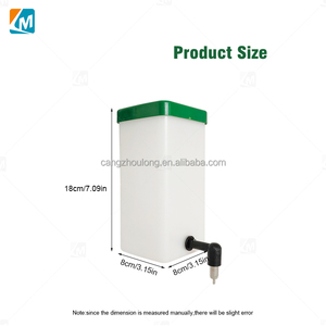 Zz 0.5L thép không gỉ động vật gặm nhấm núm vú uống rượu lồng 1L nhựa tự động chai nước Thỏ - Product Image 2