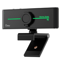 Manual Webcam Gsou 3840 2160p UHD, Webcam Fokus Manual, Webcam 4K 60fps, Kamera Web USB 4K 4x, Kamera PC dengan Mikrofon