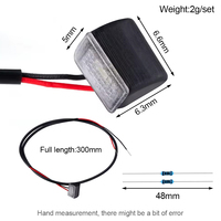Luces LED de posición laterales a escala 1/14 para camión RC, piezas de mejora para la cabina de tractor Tamiya
