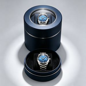 Boîte à montre ronde en tube de papier, boîte cadeau cylindrique de luxe pour montre-bracelet, emballage de montre haut de gamme, emballage pour montre homme - Product Image 4