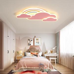 Luce romantica calda del soffitto della camera dei bambini delle nuvole rosa bianche del fumetto creativo della lampada da soffitto della camera da letto dell'arcobaleno - Product Image 6