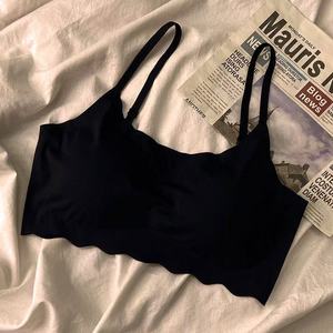 Women's seamless ice silk bra, breathable backless camisole with padding and push-up design. - Product Image 1
