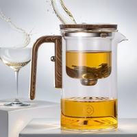 Tasse à thé domestique innovante avec séparation magnétique des infusions et absorption des bulles, filtrage résistant à la chaleur, ouverture à un clic