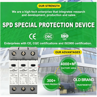 Parafoudre solaire 1000VDC 3P T2 40KA résistant aux intempéries avec composants en laiton, oxyde métallique et caoutchouc silicone