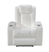 Fauteuil inclinable manuel en tissu, fauteuil inclinable simple avec massage, lumière LED, fauteuil pivotant pour salon, télécommande