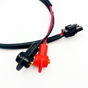 Кабель-жгут для аккумулятора на заказ с 2-контактным разъемом, красно-черный, с клеммами, силовой провод - Product Image 5