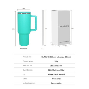 Stainless Steel Tumbler With Handle 30 Oz <b>Large</b> Capacity Travel <b>Mug</b> With Straw Custom Logo Portable Insulated Cup - Product Image 4
