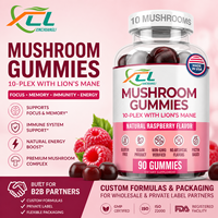 Gummies aux champignons Crinière de lion et Champignons Woodyear séchés, Soutien immunitaire, Soulagement du stress, Complément alimentaire à base de champignons, OEM ODM, Durée de conservation 24 mois
