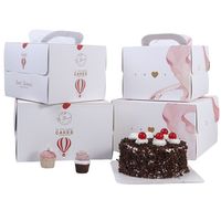 Boîtes à gâteaux rectangulaires de luxe jetables auto-érectables, impression offset couleur avec logo personnalisé, en carton, OEM accepté, pour produits alimentaires