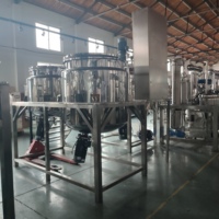 Levantamiento hidráulico Pasta de dientes Fabricación de tarros Crema Mezcla Agitador Loción corporal Homogeneizador Mezclador