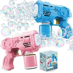 Pistola de Burbujas Automática LED, Paquete de 2 Máquinas de Burbujas con Solución para Burbujas, de Plástico, para Fiestas al Aire Libre, Regalo para Niños - Product Image 2