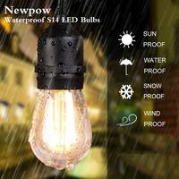 Guirlandes de Noël extérieures LUMIND, étanches IP65, 5m, ampoules LED modernes à filament Edison blanc chaud CRI80, dimmables, douille E26/E27