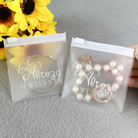 Pochettes à bijoux Ziplock noir transparent en plastique Pvc avec impression de logo personnalisé petit sac à bijoux en PVC avec fermeture éclair en plastique