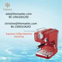 Machine à café espresso semi-automatique Thema Classic Meter Display haute pression 15 bars avec mousseur à lait, fabrication italienne