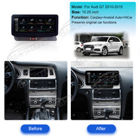 ZWautel 10.25 ''Linux autoradio pour Audi Q7 2010-2015 GPS Auto sans fil Carplay tête unité lecteur multimédia fonction voiture d'origine