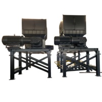 Broyeur industriel à double arbre pour le recyclage des déchets solides et des barils et bouteilles en plastique HDPE