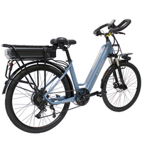 Vélo de montagne électrique pour trajets urbains, cadre en alliage d'aluminium de 26 pouces, moyeu arrière sans balais, batterie cachée, batterie au lithium de 500 W