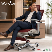 Chaise de bureau ergonomique haut de gamme BIFMA CE avec accoudoirs 4D, soutien lombaire réglable, dossier haut, vente en gros OEM