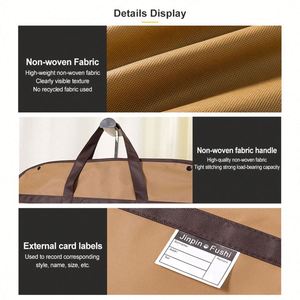 Sacs anti-poussière personnalisés pour sacs à main, housses de protection pour vêtements de luxe avec logo, portables, imperméables, pliables, en tissu non tissé, pour costumes - Product Image 5