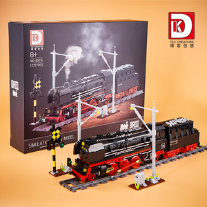 Bloques de construcción de tren de vapor creativo Deke, modelo 80016, escala <span class=keywords><strong>1</strong></span>:8, DIY educativo juguete de plástico, regalo de transporte perfecto - Product Image 1