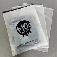 Sac à fermeture éclair transparent translucide refermable, emballage personnalisé pour vêtements, sac coulissant pour l'emballage de vêtements