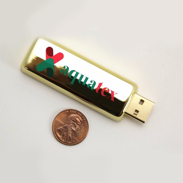 Custom Logo Golden Bar Metal USB Flash Drive 128GB 64GB 32GB 16GB Pen Drive with 32 64 128GB Customized Logo USB Stick
