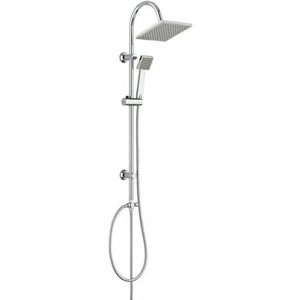 Ensemble de douche mural contemporain en acier inoxydable chromé avec installation facile, design contemporain et moderne - Product Image 3