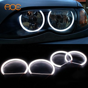 Alta calidad Super brillante para <span class=keywords><strong>BMW</strong></span> <span class=keywords><strong>E46</strong></span> <span class=keywords><strong>faros</strong></span> halógenos sin proyector LED algodón <span class=keywords><strong>Angel</strong></span> Eyes Halo anillos Kit - Product Image 6