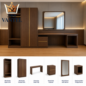 Set di Mobili per Camera da Letto King Size in Legno per Hotel, Arredamento Commerciale per Camere d'Albergo per Appartamenti e Locande a 3 Stelle - Product Image 5