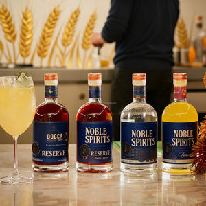 Botellas de Vidrio Esmerilado Redondas para Whisky, Vodka, <span class=keywords><strong>Mezcal</strong></span>, Licor y Vino, Disponibles en 200ml, 500ml, 700ml, 750ml y 1000ml, para Envasado - Product Image 3