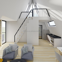 Petit conteneur préfabriqué, Triangle de maison modulaire, cadre préfabriqué, Kits de maison pour la station