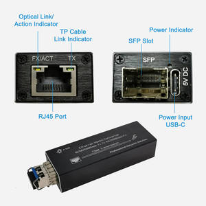 Micro Mini 10/100/1000Mbps Gigabit-Ethernet-SFP-Medien konverter <span class=keywords><strong>USB</strong></span>-Glasfaser-Netzwerk adapter für Laptop und Desktop - Product Image 1