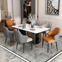Chaises de cuisine moderne à dossier haut en cuir blanc nordique pour la maison chaises de salle à manger pour table à manger vente en gros de la Chine