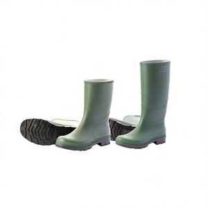 Botas de Lluvia de PVC Verde Ttake, Modelo 37 Tronchetto con Suela Negra - Product Image 2