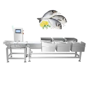 Hochwertige Gewicht Chinas hergestellte automatische Mehrfach-Sortiermaschine Obst/Hühnchen/Fisch Sortierer Überprüfungswaage Maschine