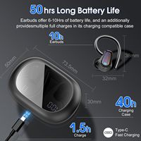 Écouteurs Sans Fil Bluetooth 5.3, Casque Sportif Original Style Oreille Suspendue, Sans Annulation de Bruit, Écouteurs TWS Sans Fil
