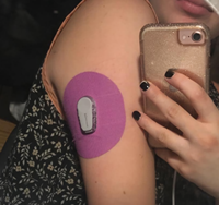 100 Patchs Adhésifs en Coton pour Capteurs de Glycémie Omnipod/Dexcom G6 CGM - Autocollants Sensibles à la Pression, Simple Face