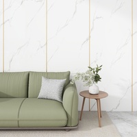 Carrelage PVC Géométrique Moderne Doré Auto-adhésif Imperméable Anti-huile Anti-salissure pour Hôtel Salle de Bain Salon