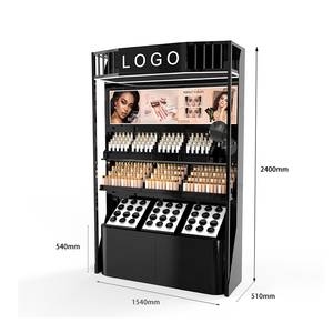 Tùy chỉnh chăm sóc da hiển thị đứng nhiều lớp kim loại trang điểm kệ sang trọng mỹ phẩm Rack cho cửa hàng mỹ phẩm - Product Image 6